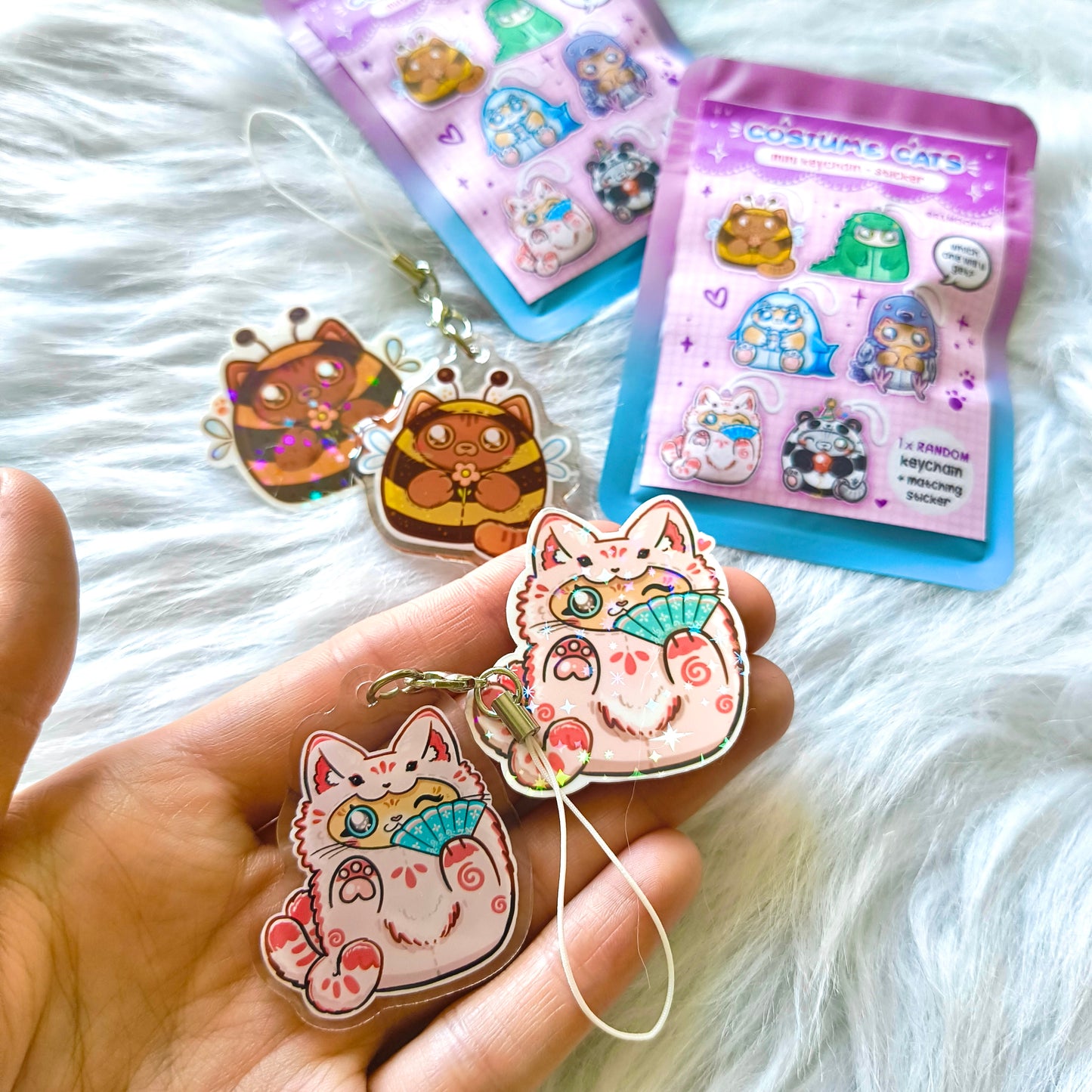 COSTUME CATS phone charms + mini sticker