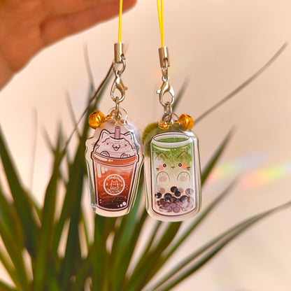 COFFEE-MILK-TEA CATS phone charms