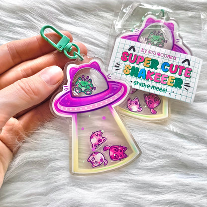 UFO shaker keychain