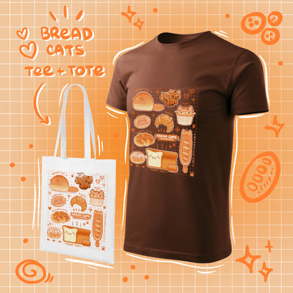 BREAD CATS cotton t-shirt