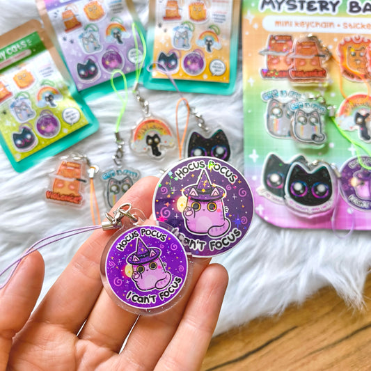 FUNNY CATS phone charms + mini sticker