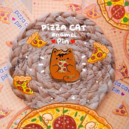 PIZZA CAT enamel pin companion :3