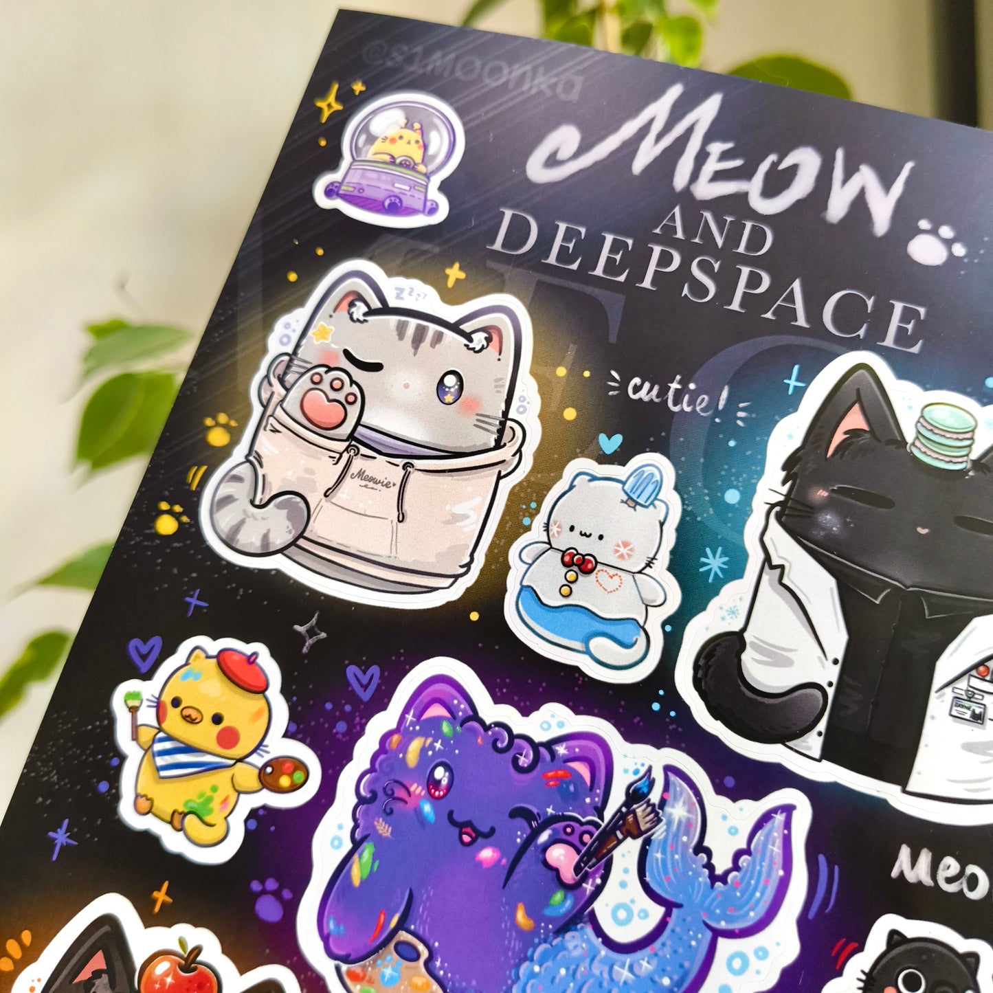 MEOW&DEEPSPACE vinyl sticker sheet