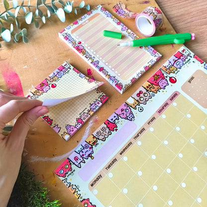 B-DAY CATS PLANNER SET monthly planner, to-do list, notes
