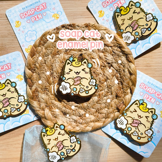 SOAP CAT enamel pin companion :3
