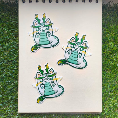 DRAGON CAT die-cut waterproof vinyl car sticker
