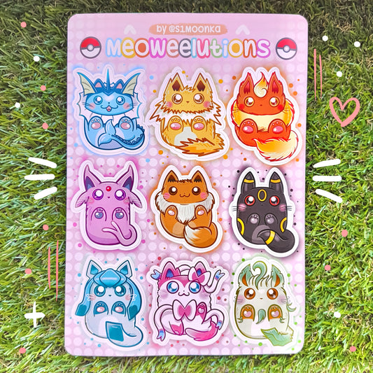 MEOWEELUTIONS sticker sheet