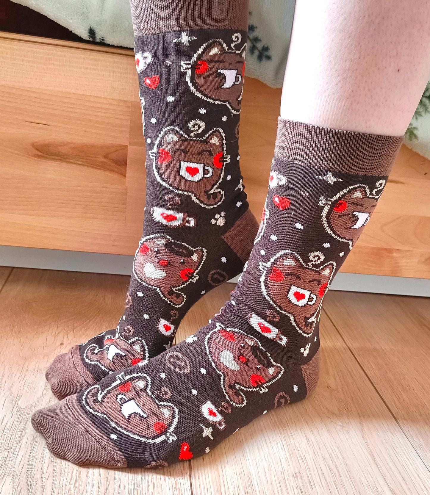 COFFEE CATS cotton socks :3