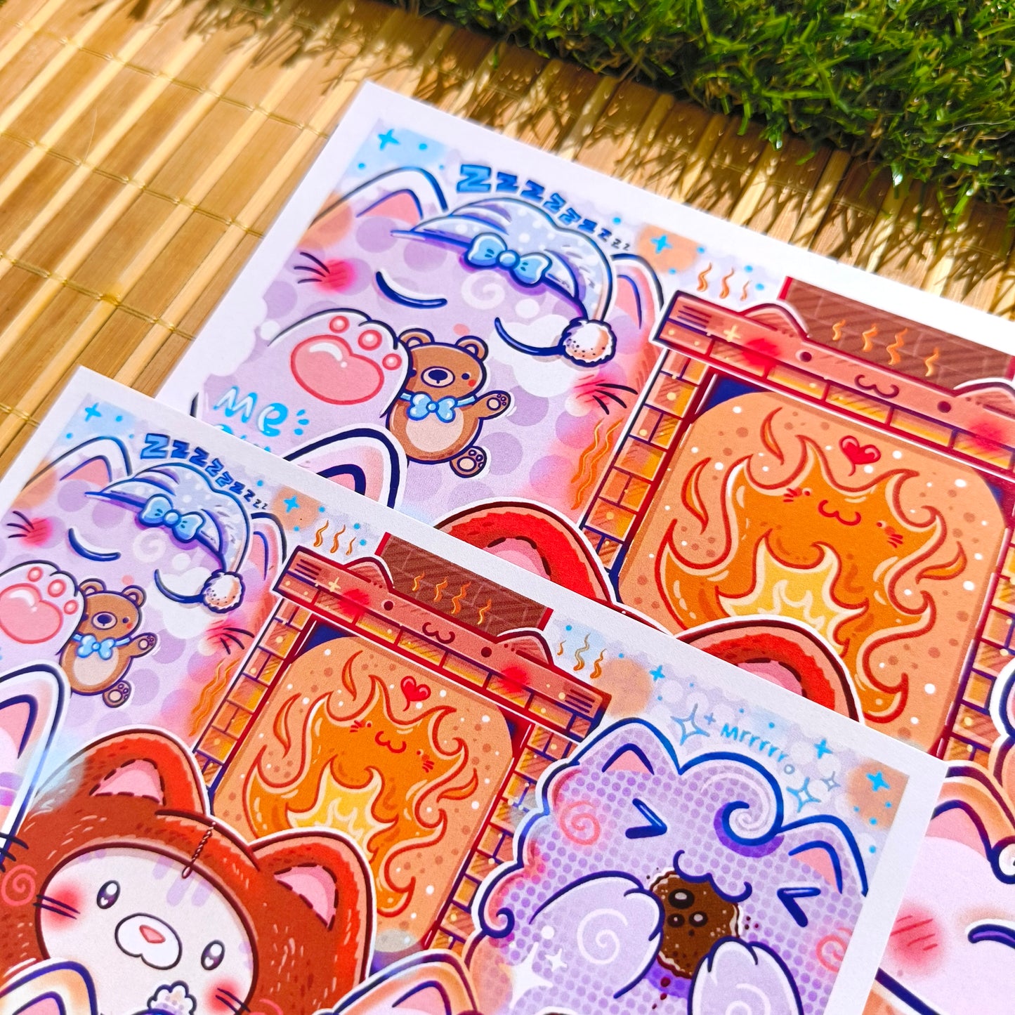 COZY WINTER CATS art print