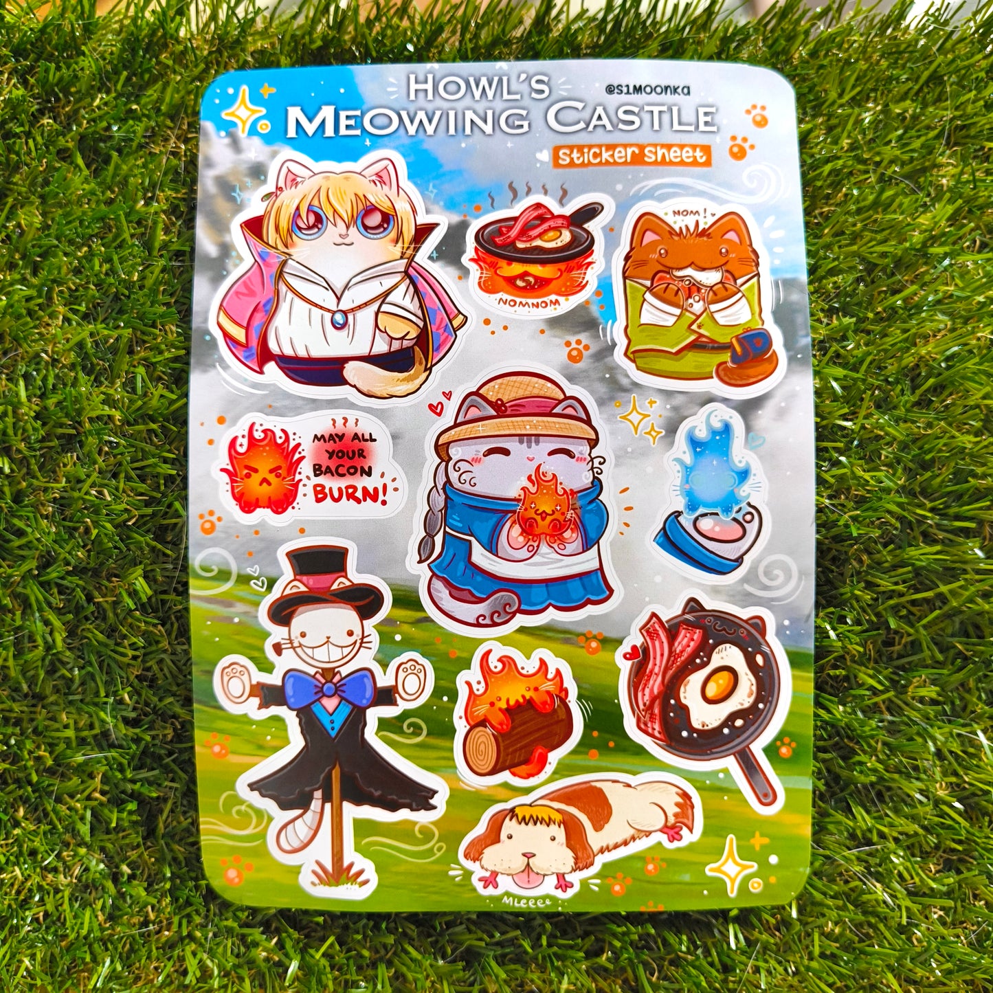 HOWL'S MEOWING CASTLE sticker sheet
