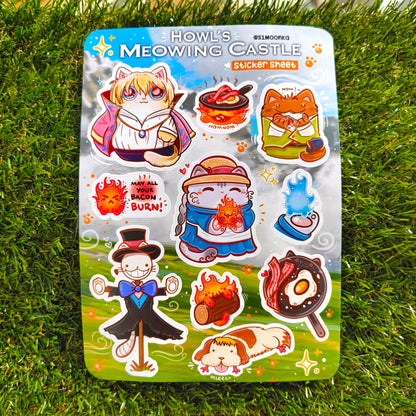 HOWL'S MEOWING CASTLE sticker sheet