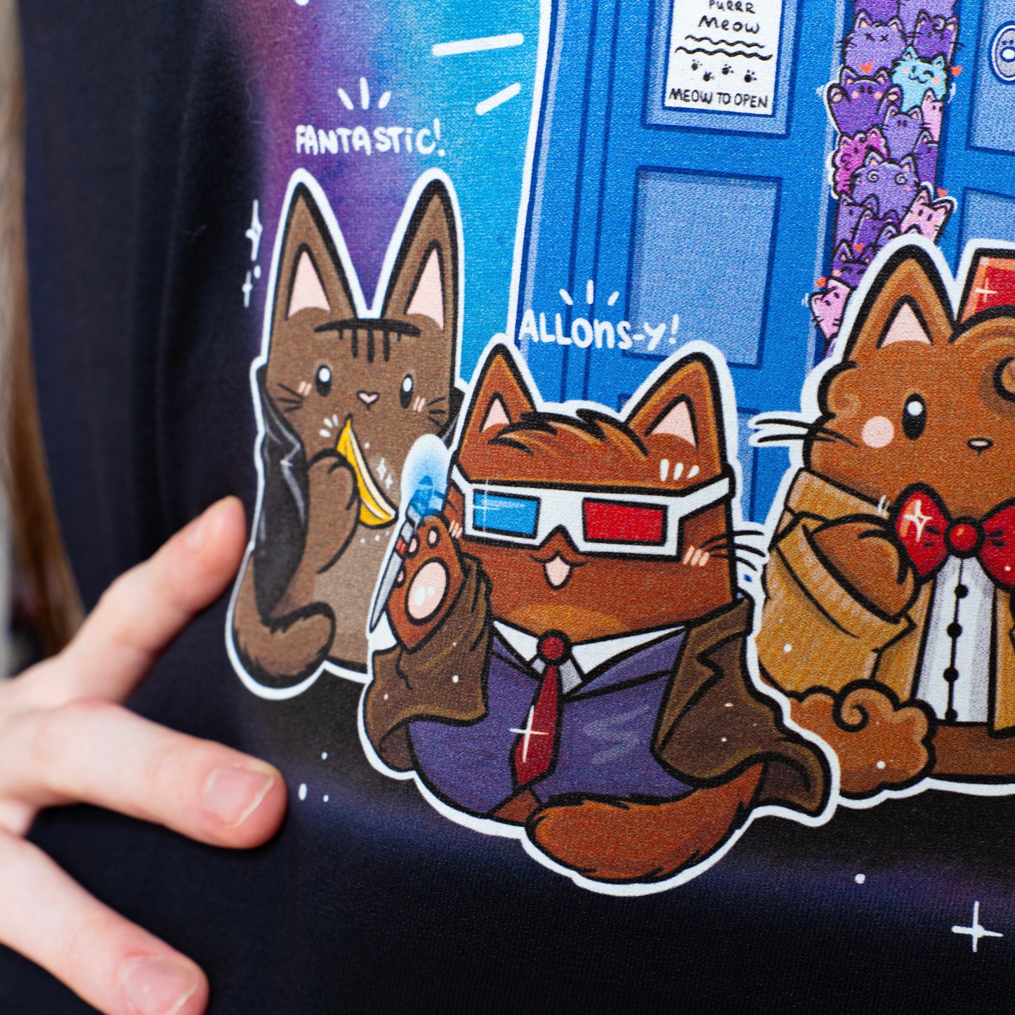 CAT WHO fandom cotton t-shirt