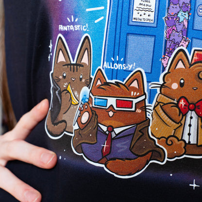 CAT WHO fandom cotton t-shirt