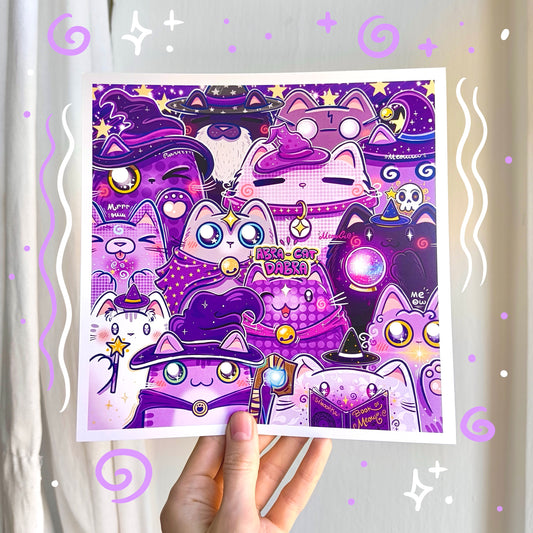 WIZARD CATS art print