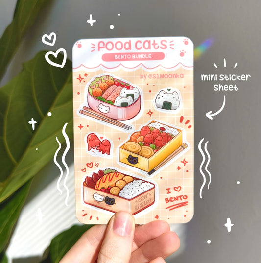 FOOD CATS (bento bundle) mini sticker sheet