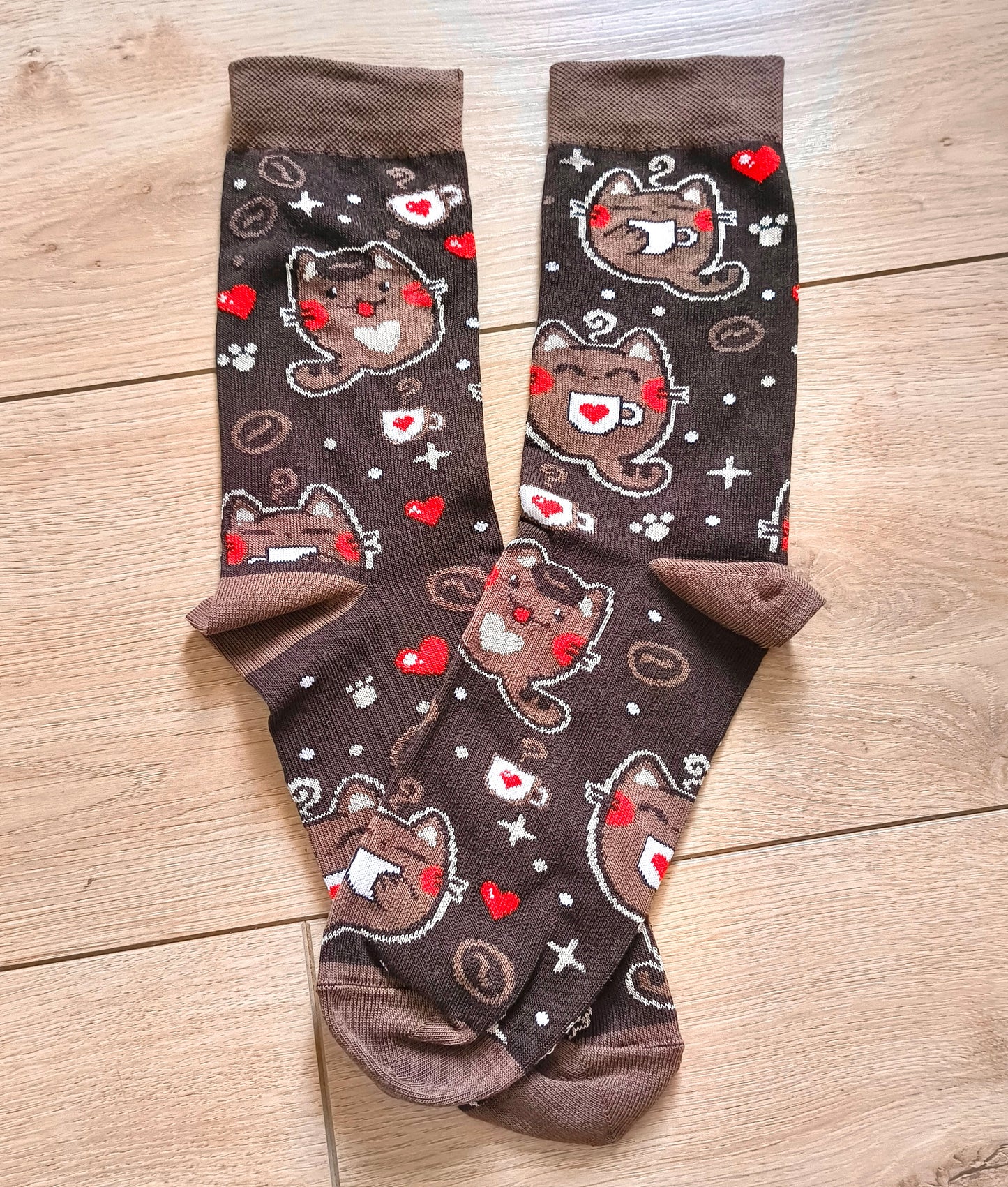 COFFEE CATS cotton socks :3