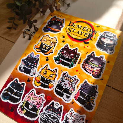DEMEOW SLAYER vinyl sticker sheet