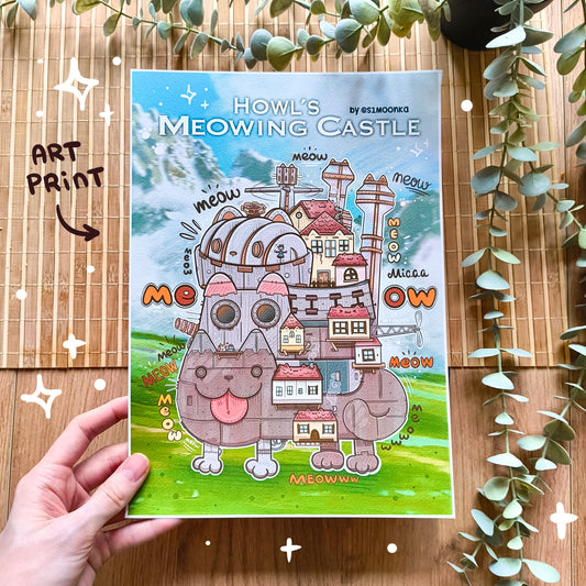 HOWL'S MEOWING CASTLE art print