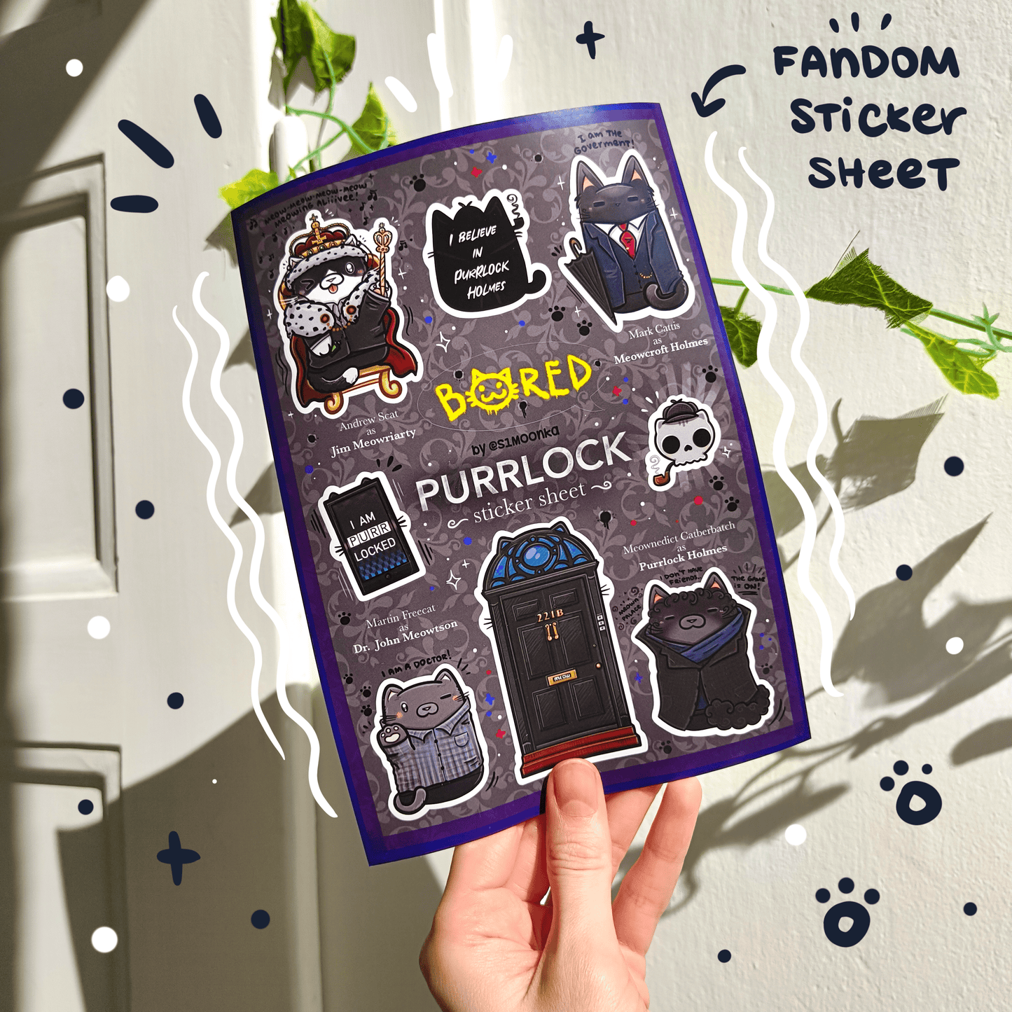 PURRLOCK sticker sheet