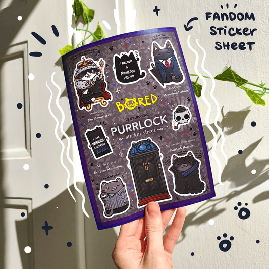 PURRLOCK sticker sheet