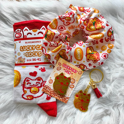 LUCKY CAT cotton socks :3