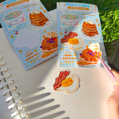 FOOD CATS (breakfast bundle) mini sticker sheet