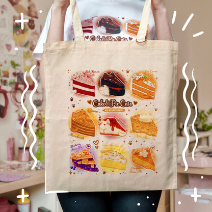 CAKE&PIE CATS cotton tote bag
