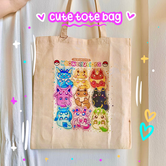 MEOWEELUTIONS cotton tote bag