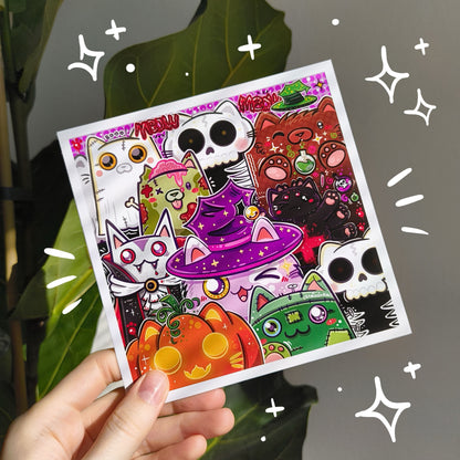HALLOWEEN CATS art print
