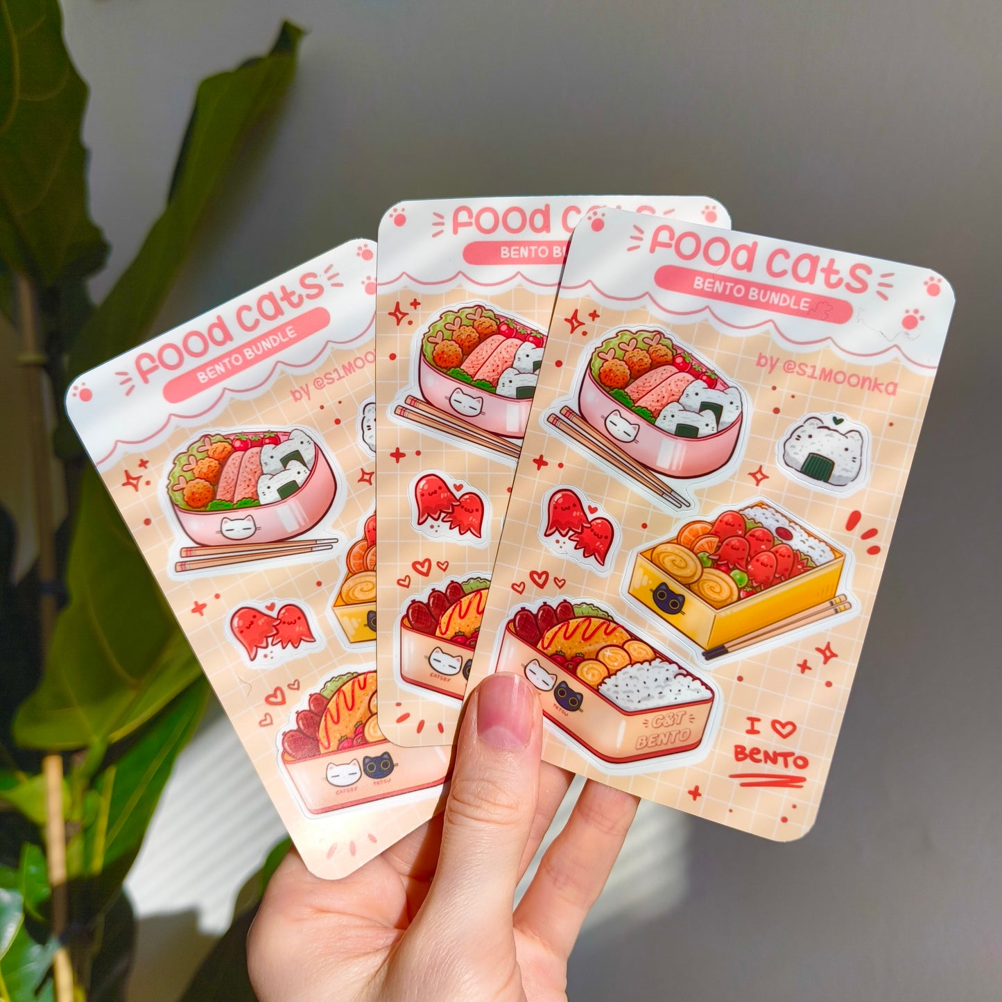 FOOD CATS (bento bundle) mini sticker sheet