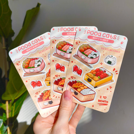 FOOD CATS (bento bundle) mini sticker sheet