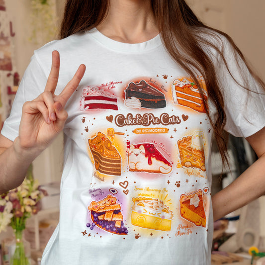 CAKE&PIE CATS cotton t-shirt