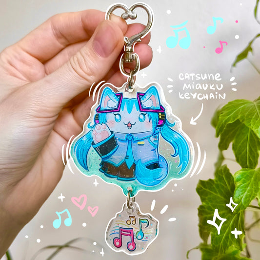CATSUNE MIAUKU fandom double keychain