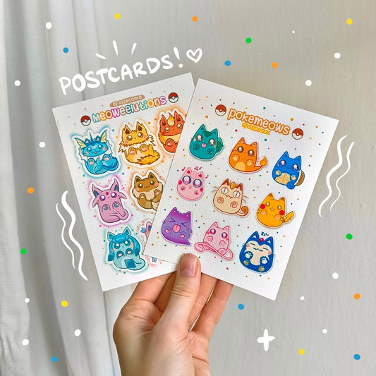 POKEMEOWS postcard set