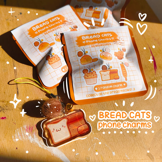 BREAD CATS phone charms