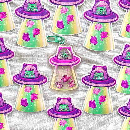UFO shaker keychain