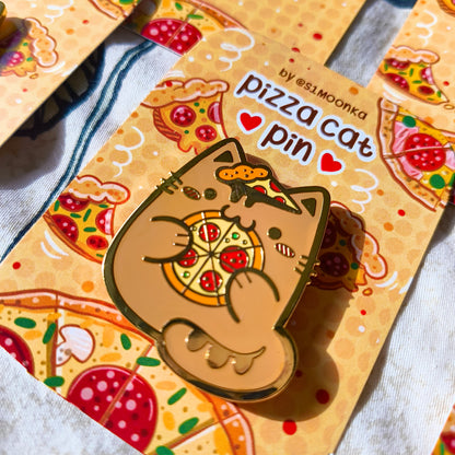 PIZZA CAT enamel pin companion :3