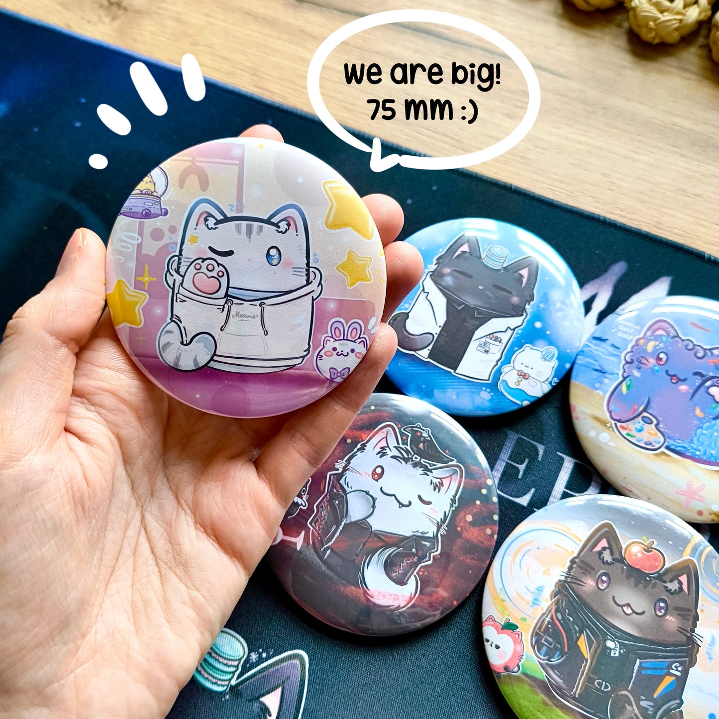 MEOW&DEEPSPACE big button pins