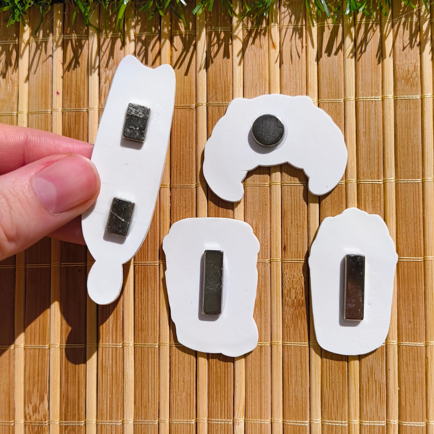 COFFEE-MILK-TEA CATS handmade resin magnets set