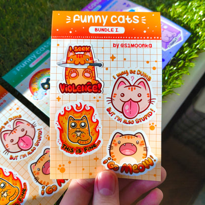 FUNNY CATS (3 bundles) mini sticker sheets