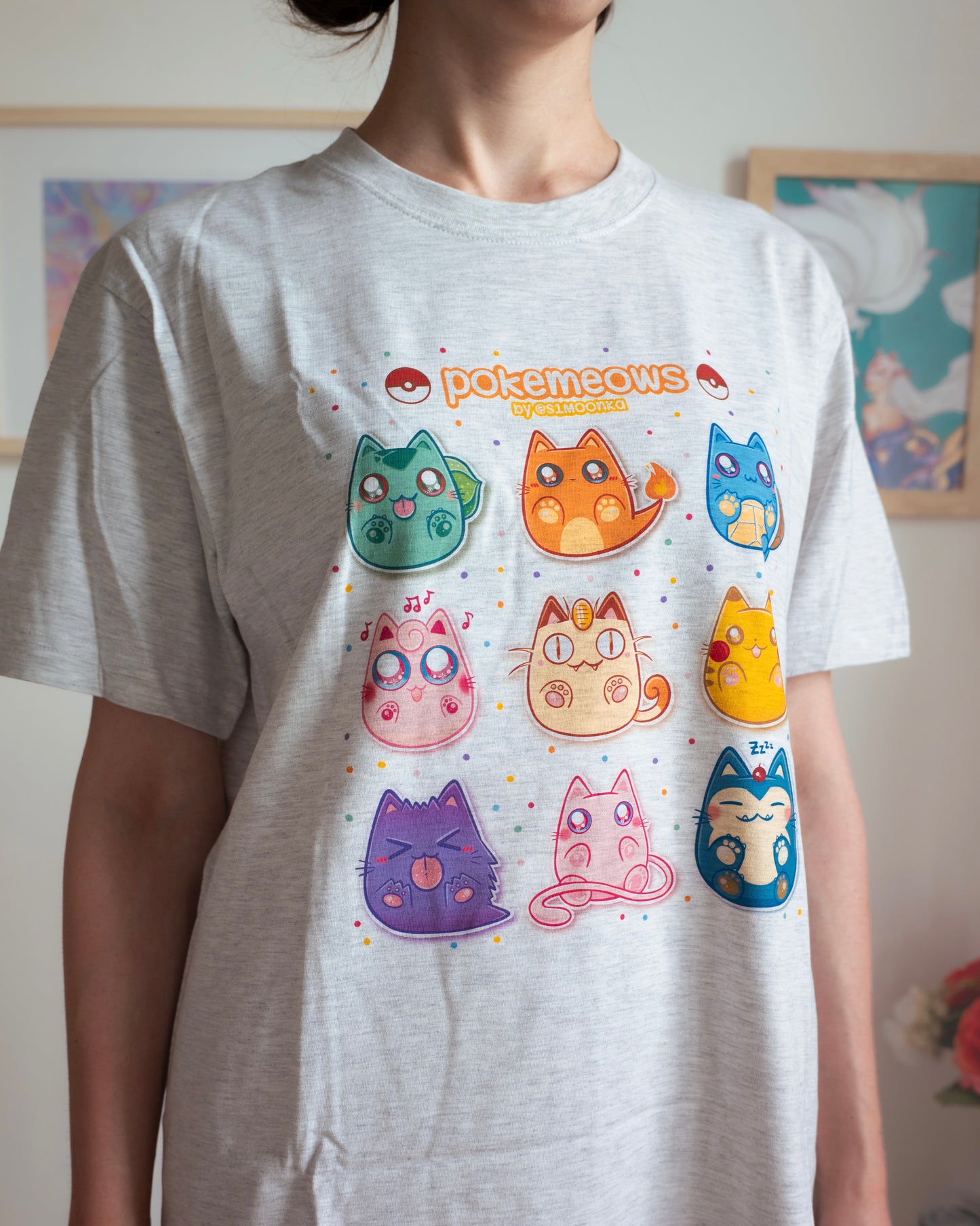 POKEMEOWS cotton t-shirt