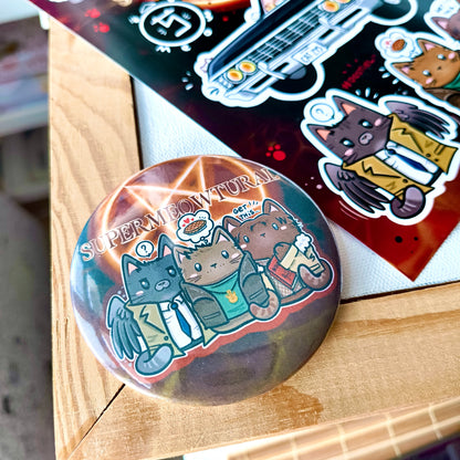SUPERMEOWTURAL big button pins