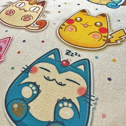 POKEMEOWS cotton tote bag