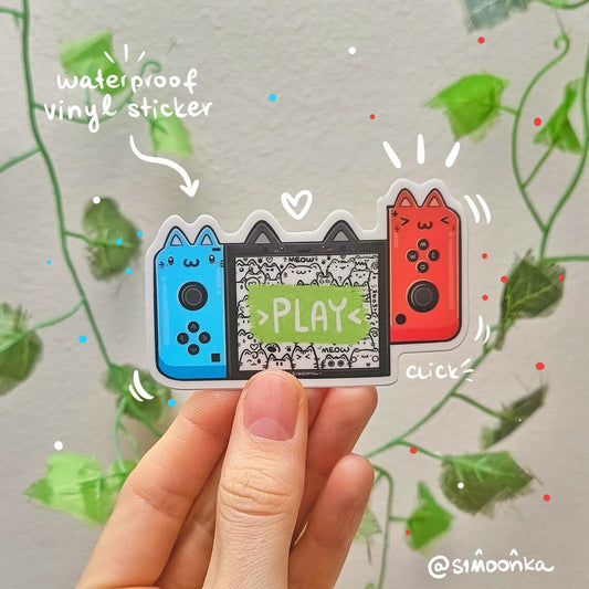 MEOWTENDO die-cut waterproof vinyl sticker