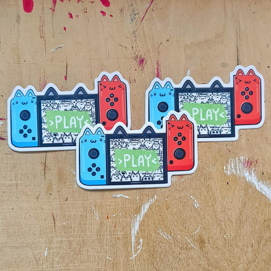 MEOWTENDO die-cut waterproof vinyl sticker