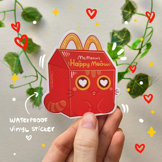 McMEOW die-cut waterproof vinyl sticker