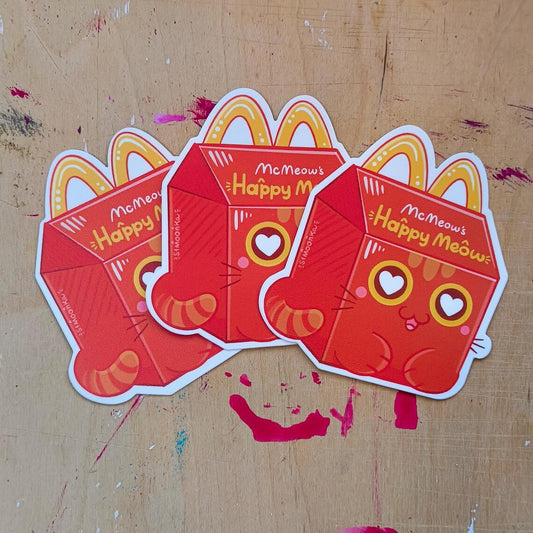 McMEOW die-cut waterproof vinyl sticker