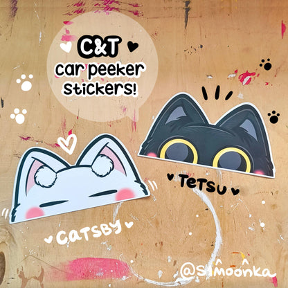CATSBY AND TETSU peekers die-cut waterproof vinyl sticker