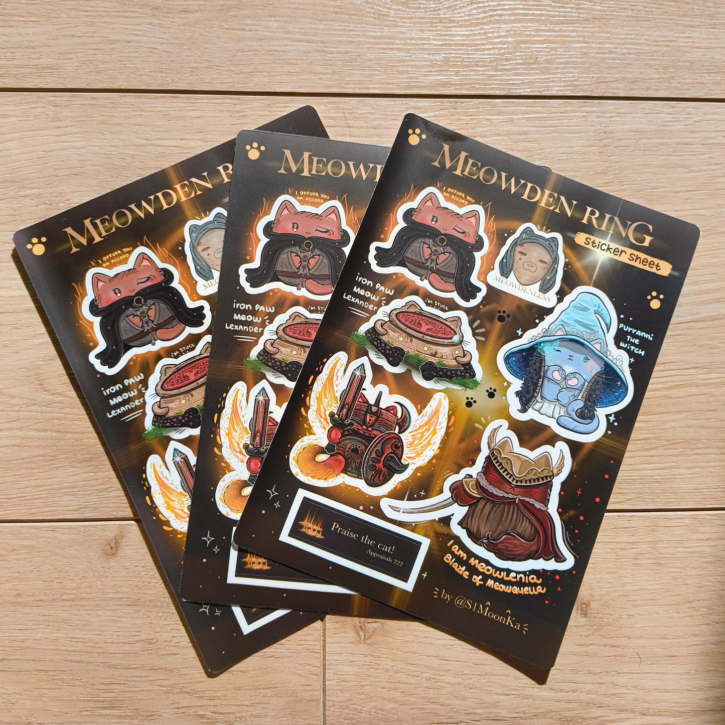 MEOWDEN RING vinyl sticker sheet
