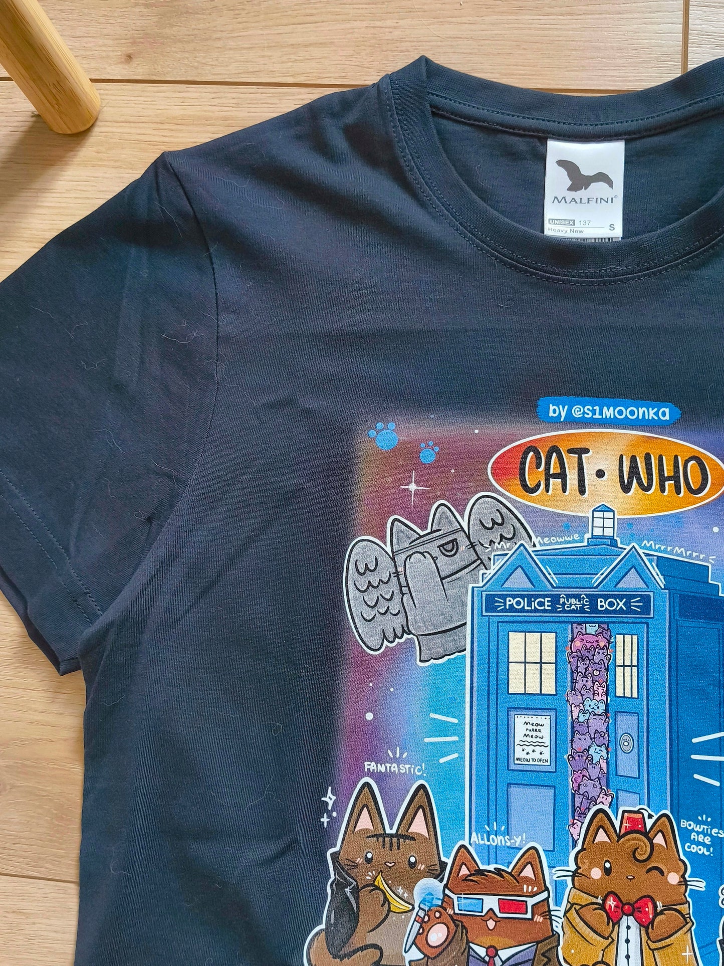 CAT WHO fandom cotton t-shirt